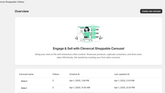 Clevercat Shoppable Videos screenshot