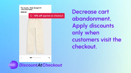 Discount at Checkout screenshot