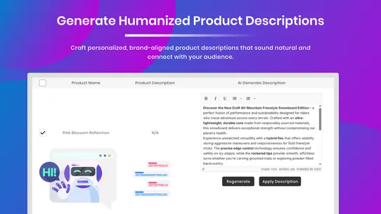 HumanizeGPT Product Writer screenshot