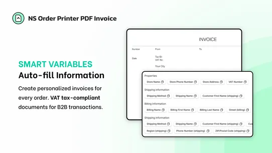NS Order Printer PDF Invoice screenshot