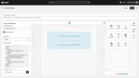 NS Order Printer PDF Invoice screenshot