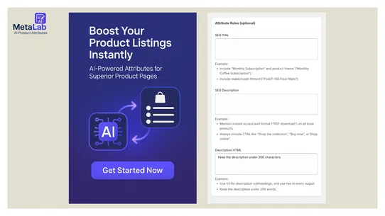 MetaLab AI Product Description screenshot