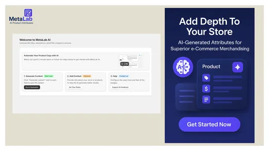 MetaLab AI Product Description screenshot