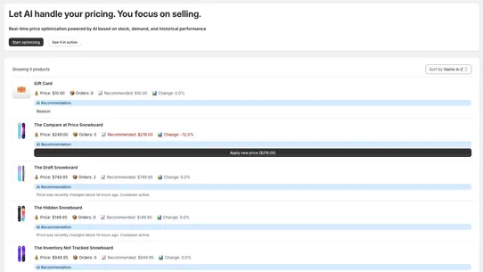 Shoptimizer: AI price optimize screenshot