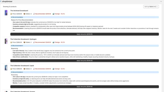 Shoptimizer: AI price optimize screenshot