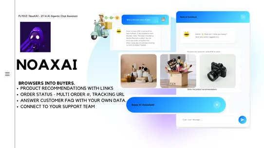 NoaxAI ‑ Agentic Live Chatbot screenshot