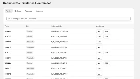 e‑Boletas Chile screenshot