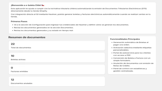 e‑Boletas Chile screenshot