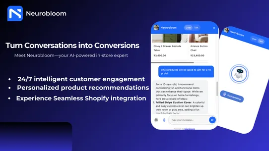 Neurobloom Chatbot + ChatGPT screenshot