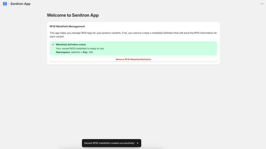 Senitron RFID Inventory System screenshot
