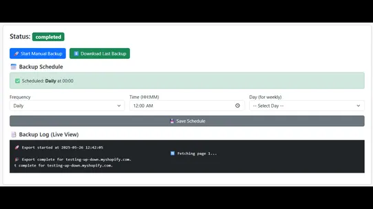 Backify screenshot