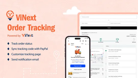 ViNext Order Tracking screenshot