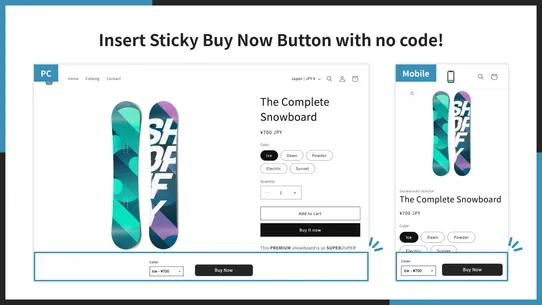 UR: Sticky Buy Now Button screenshot