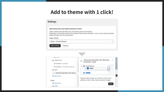 UR: Sticky Buy Now Button screenshot