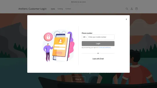 Anthers: Customer Login screenshot
