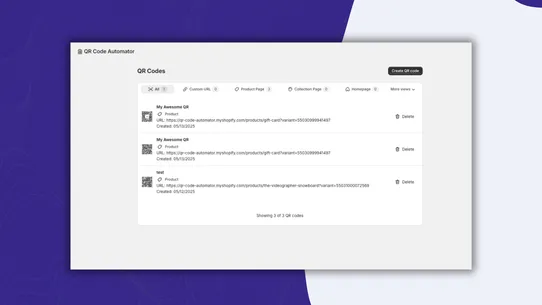 QR Code Automator screenshot