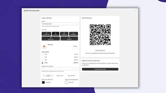 QR Code Automator screenshot