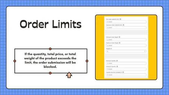 Pify: Order Limits Quantity screenshot