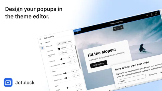 Email Popups • Jotblock screenshot