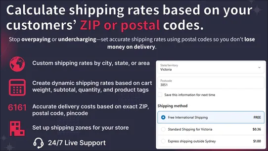 DS Shipping Rates Zip Distance screenshot