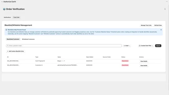Authorize Earth screenshot