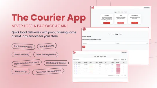 The Courier App screenshot