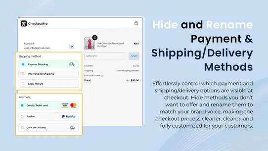 Checkout Customization Pro screenshot