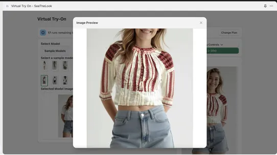 See the look ‑ virtual try‑on screenshot