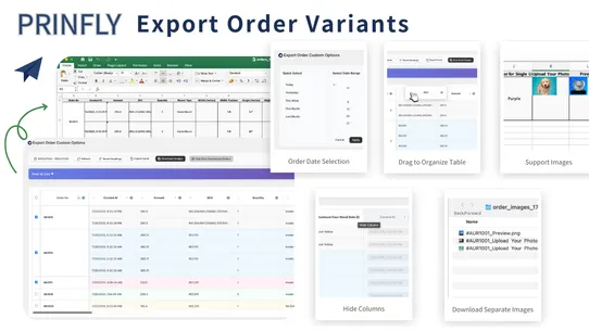 Prinfly: Export Order Variants screenshot