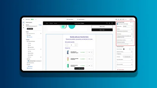Quick Upsell Order Widget screenshot