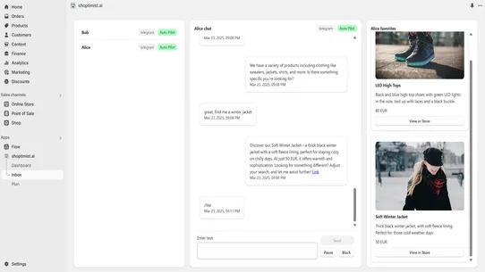 Shoptimist AI screenshot