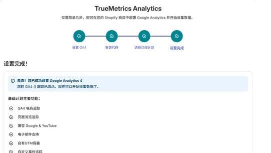 TrueMetrics Analytics screenshot