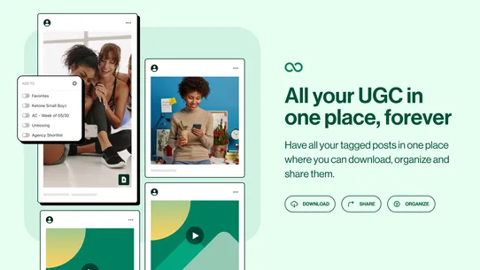 Archive Instagram &amp; TikTok UGC screenshot