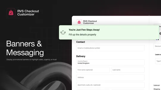 RVS Checkout Customizer screenshot
