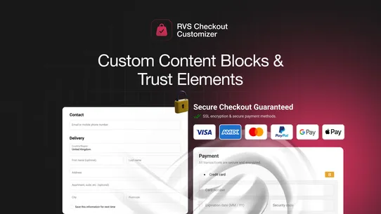 RVS Checkout Customizer screenshot