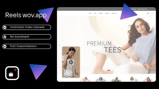 Shoppable Videos Reels wov.app screenshot