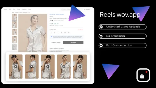 Shoppable Videos Reels wov.app screenshot