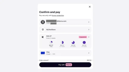 Klarna screenshot