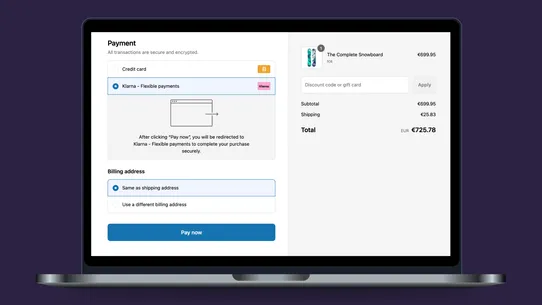 Klarna screenshot