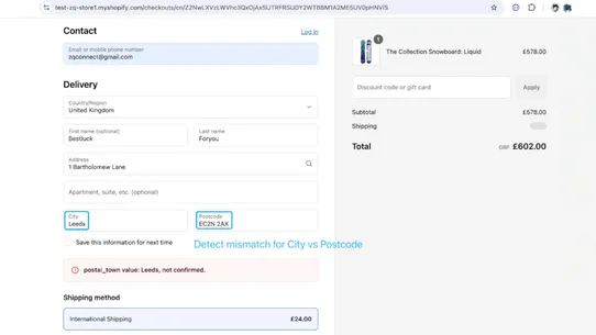 ZQ Address Validator screenshot