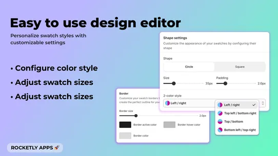 Rocketly: Color Swatches screenshot
