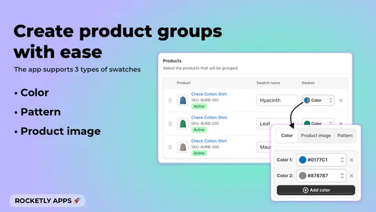 Rocketly: Color Swatches screenshot