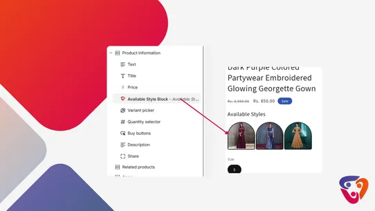 OnlyWeb Product as Variants screenshot