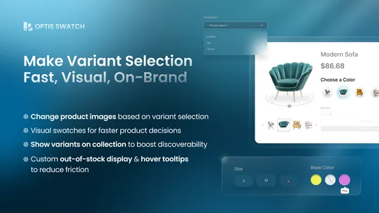 OPTIS Color Swatch Variants screenshot