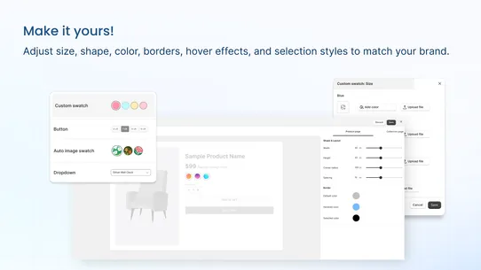 OPTIS Color Swatch Variants screenshot