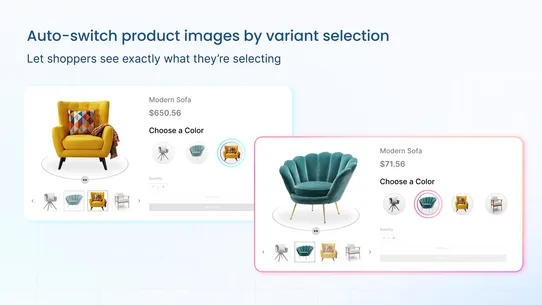 OPTIS Color Swatch Variants screenshot