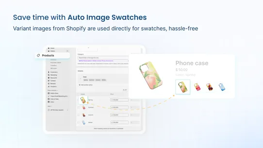 OPTIS Color Swatch Variants screenshot