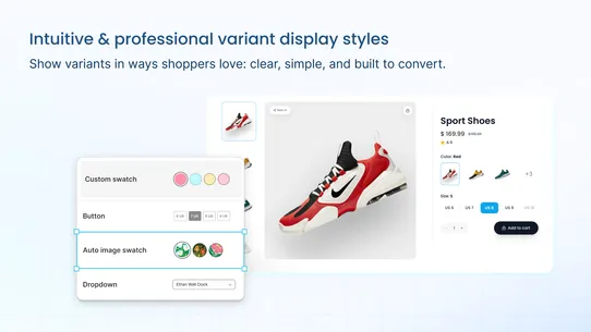 OPTIS Color Swatch Variants screenshot