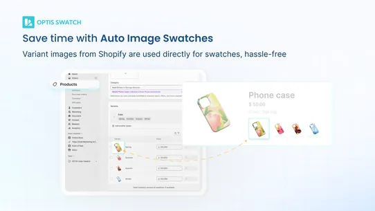 OPTIS Color Swatch Variants screenshot