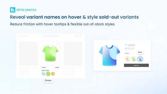 OPTIS Color Swatch Variants screenshot